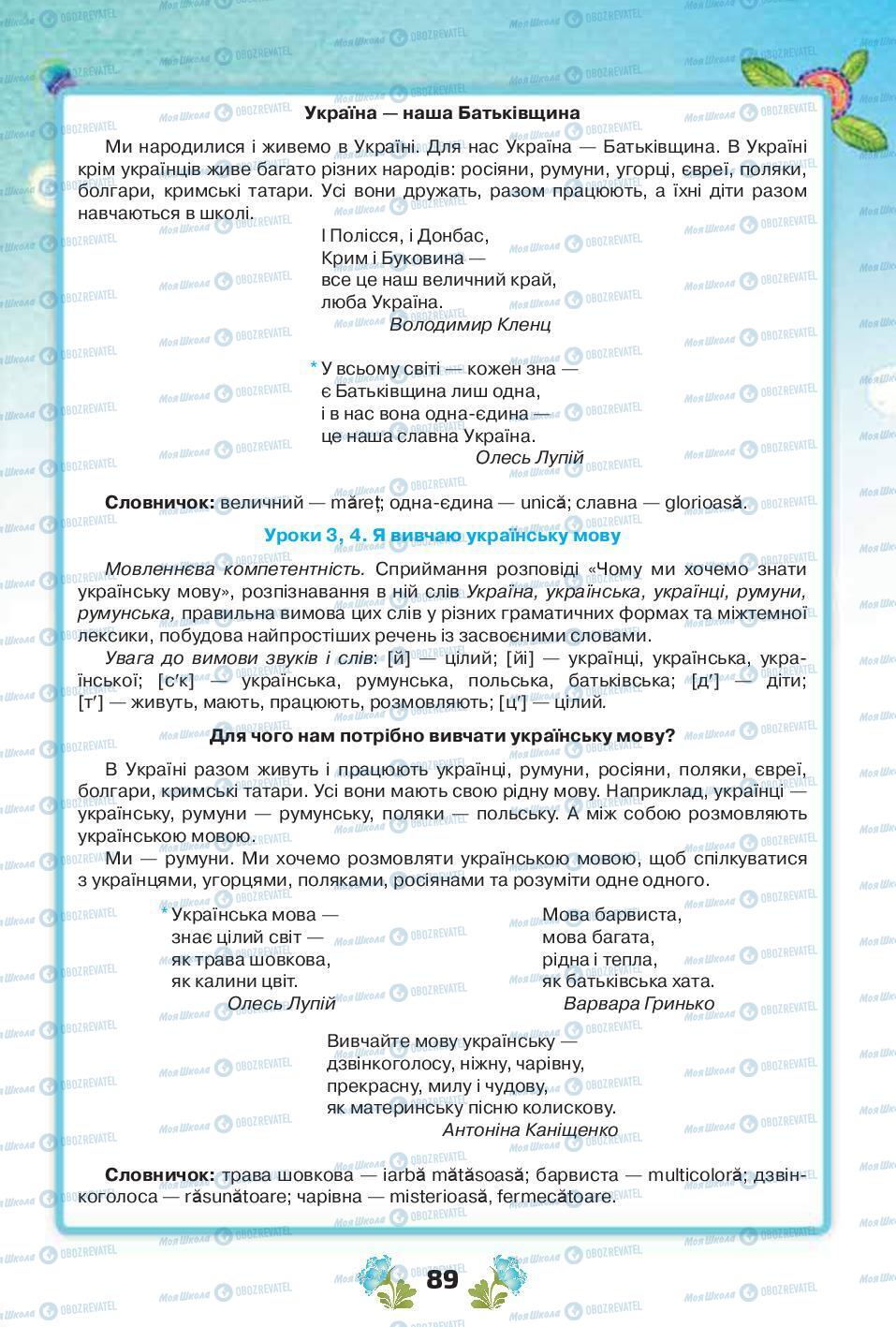 Підручники Українська мова 1 клас сторінка 89