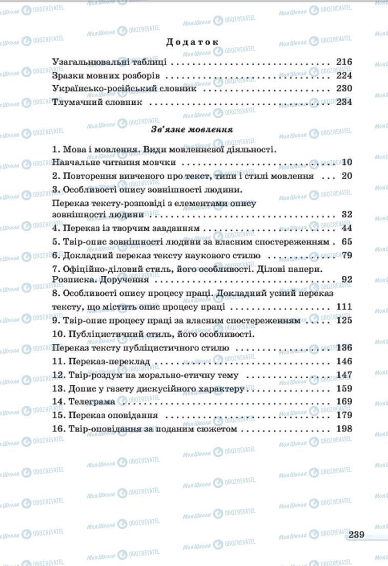 Учебники Укр мова 7 класс страница 239