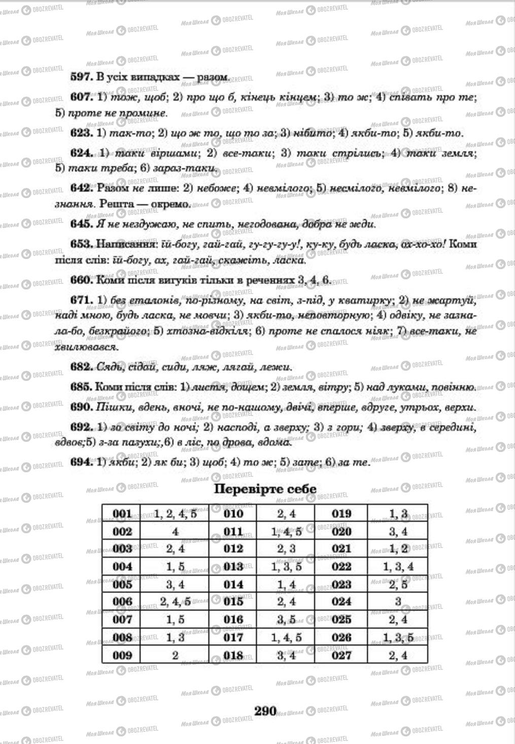 Підручники Українська мова 7 клас сторінка 290