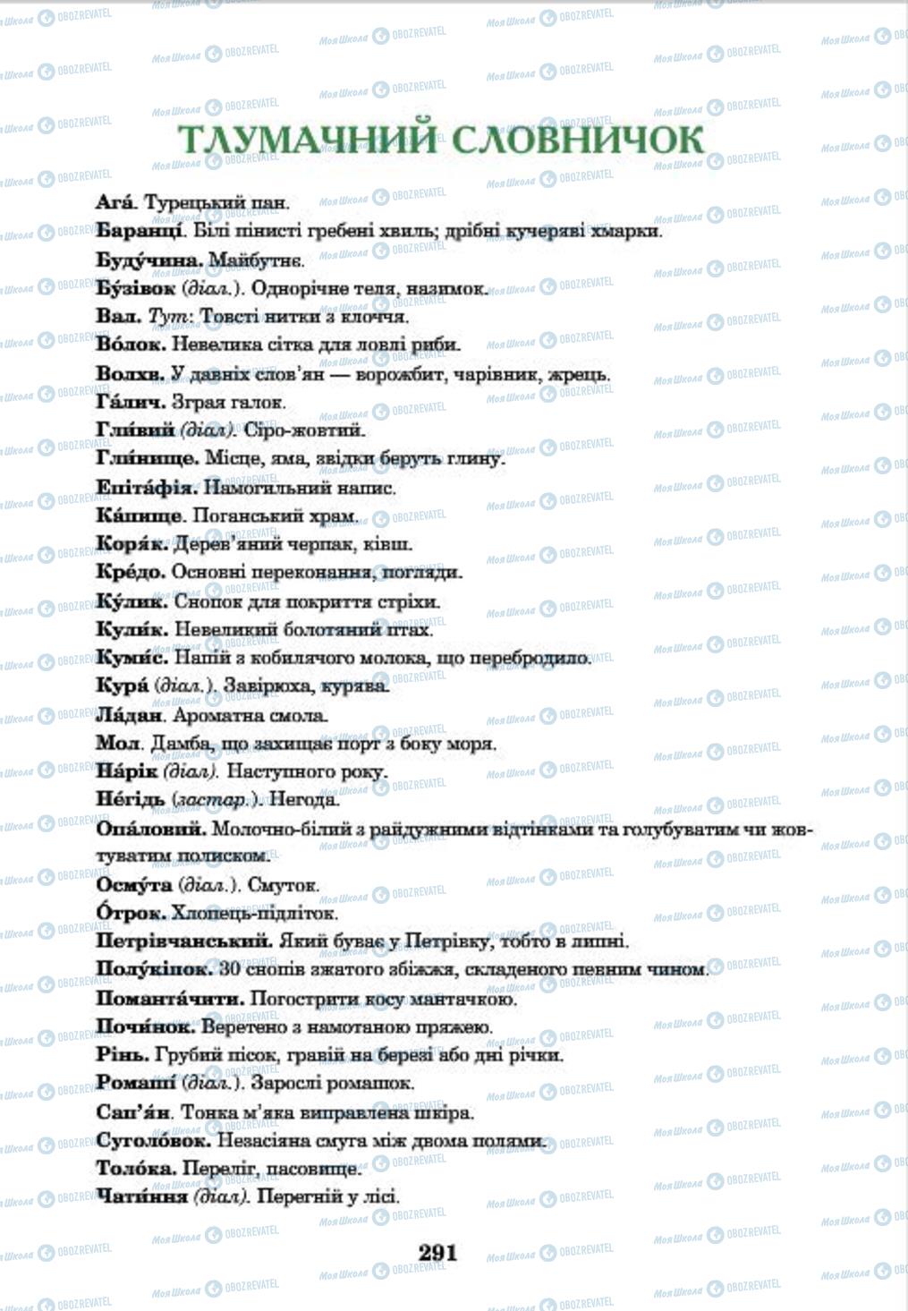 Підручники Українська мова 7 клас сторінка 291
