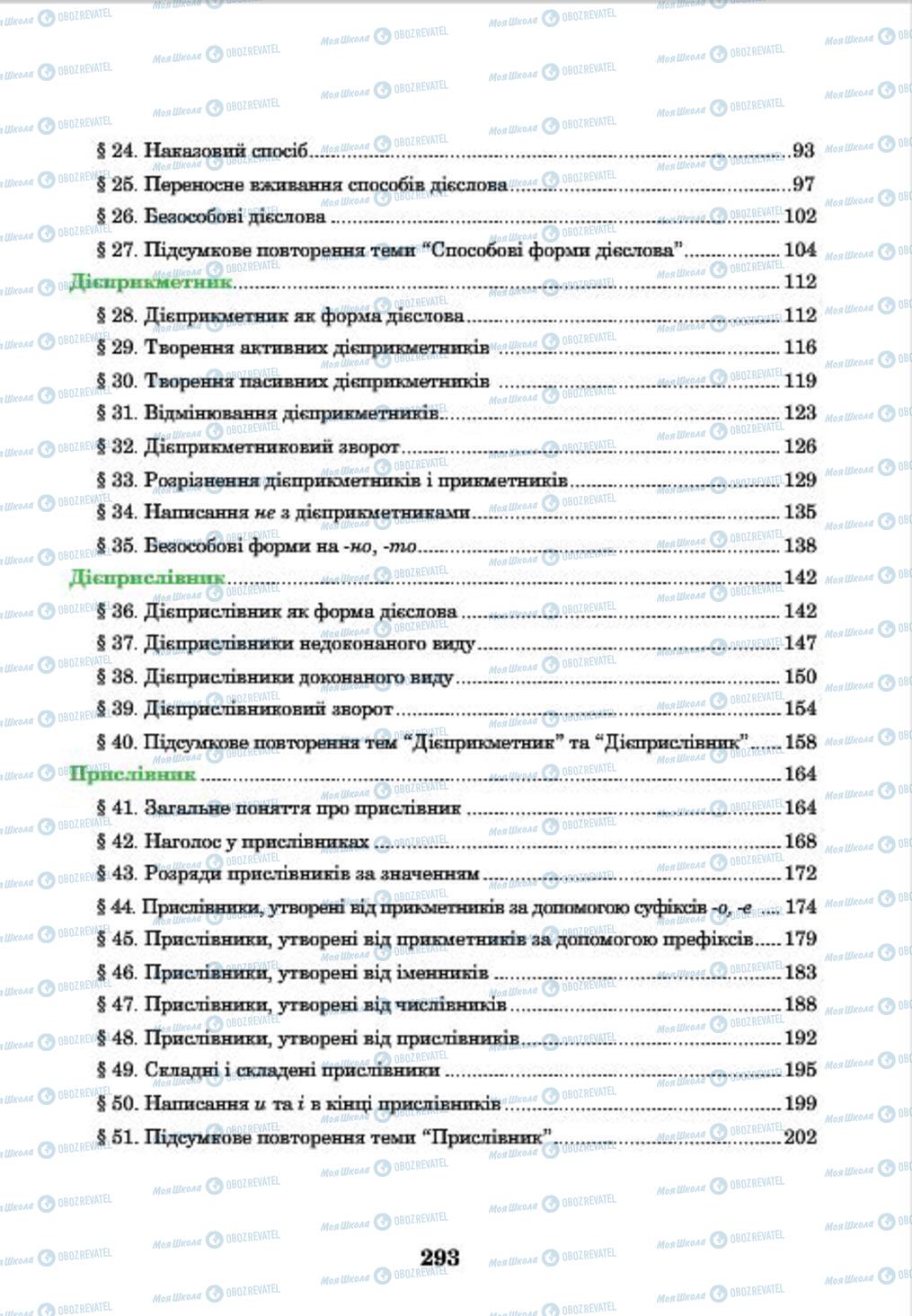 Підручники Українська мова 7 клас сторінка 293