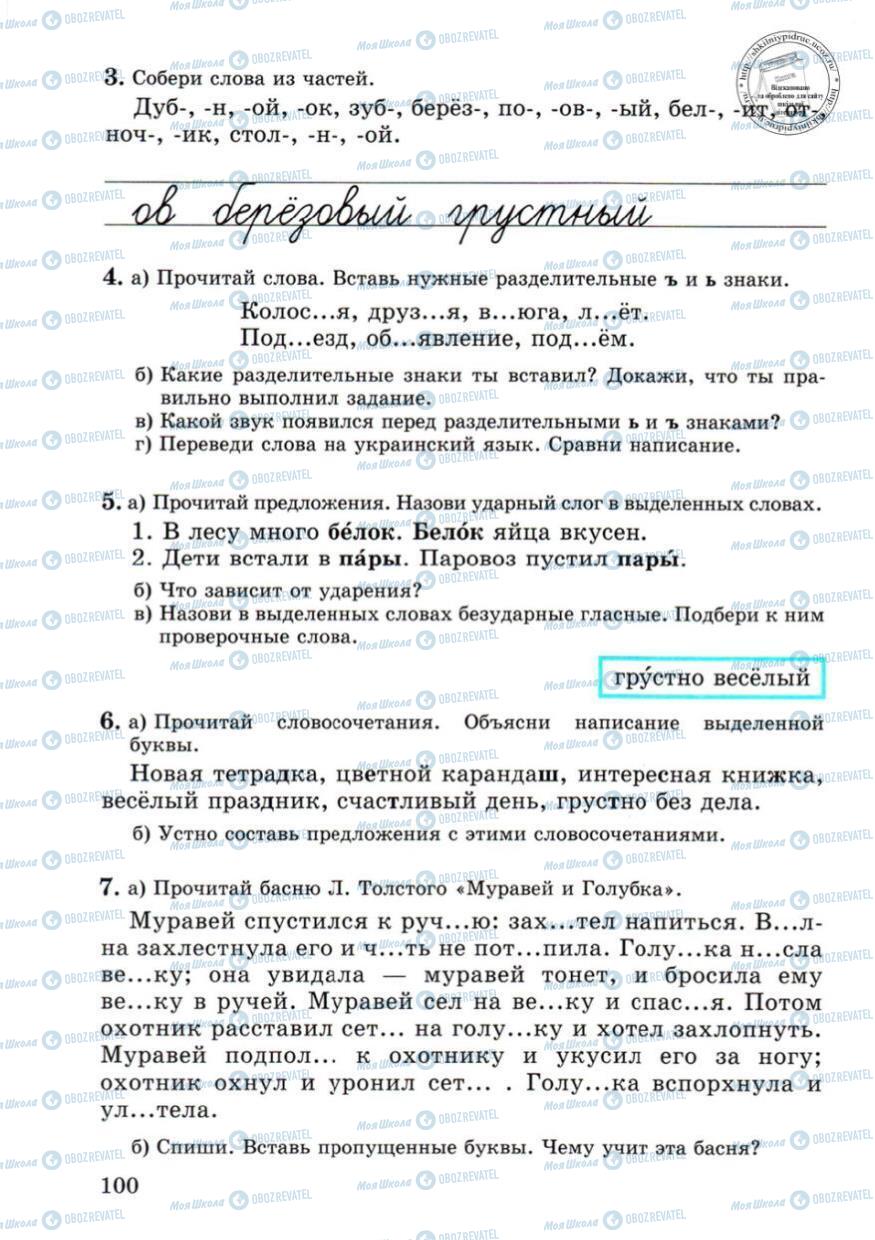 Учебники Русский язык 4 класс страница 100