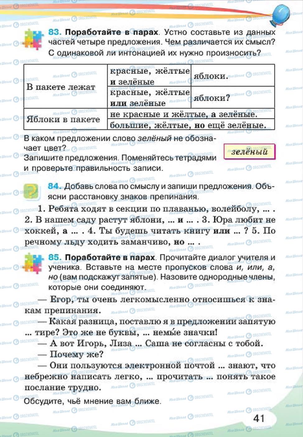 Учебники Русский язык 4 класс страница 41