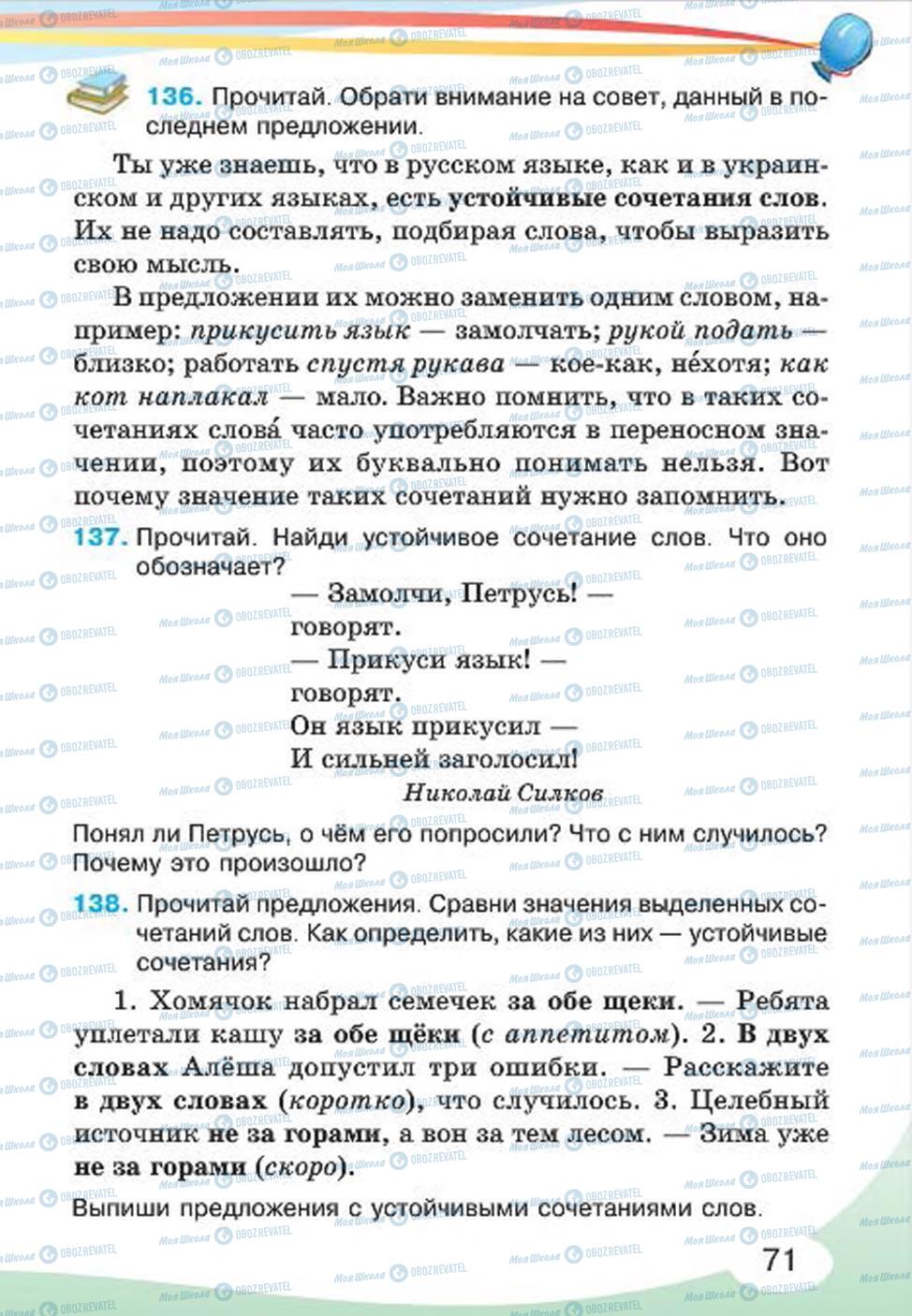 Учебники Русский язык 4 класс страница 71