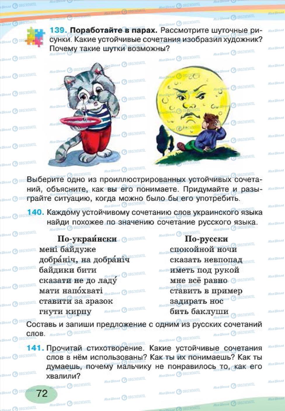 Учебники Русский язык 4 класс страница 72