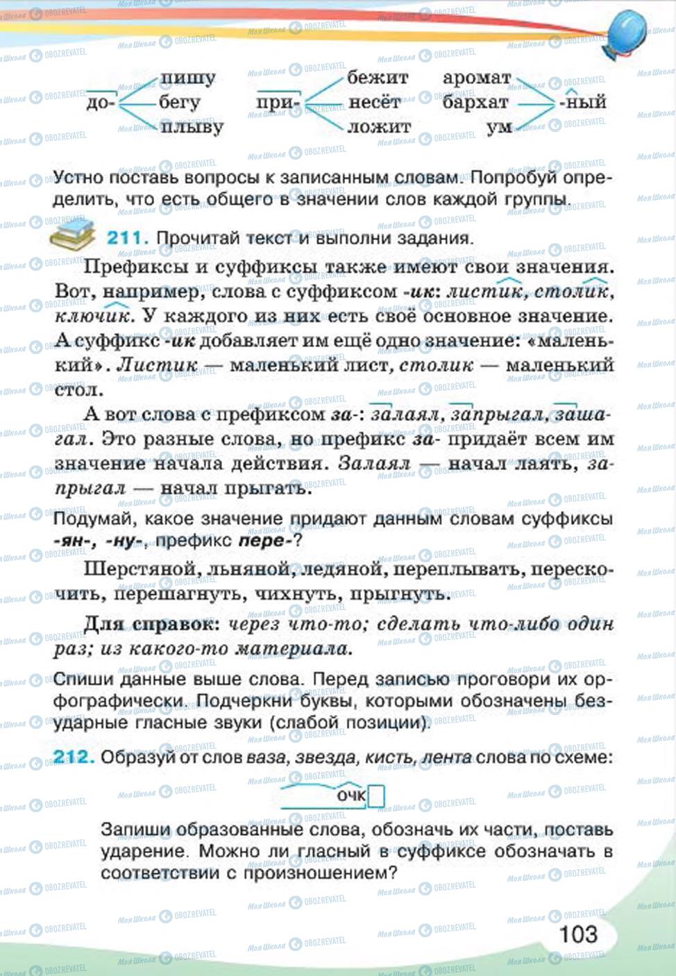 Підручники Російська мова 4 клас сторінка 103