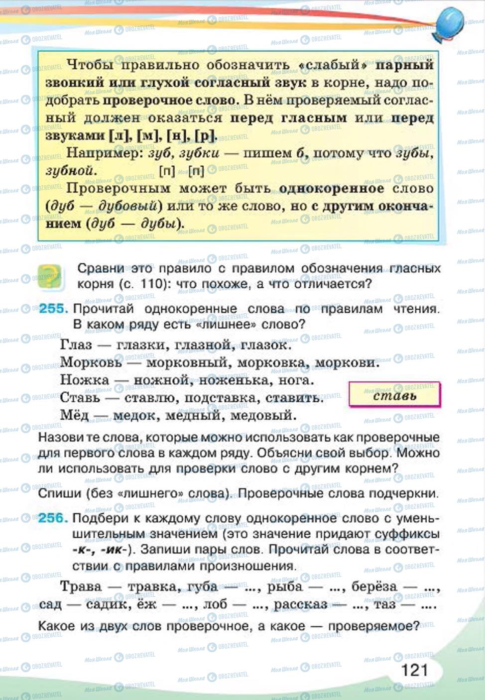 Підручники Російська мова 4 клас сторінка 121