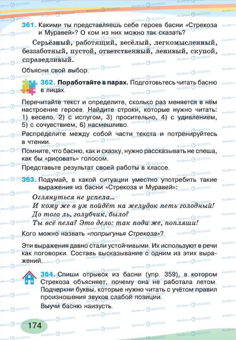 Підручники Російська мова 4 клас сторінка 174