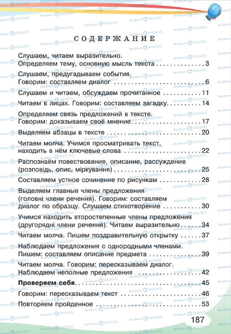 Підручники Російська мова 4 клас сторінка 187