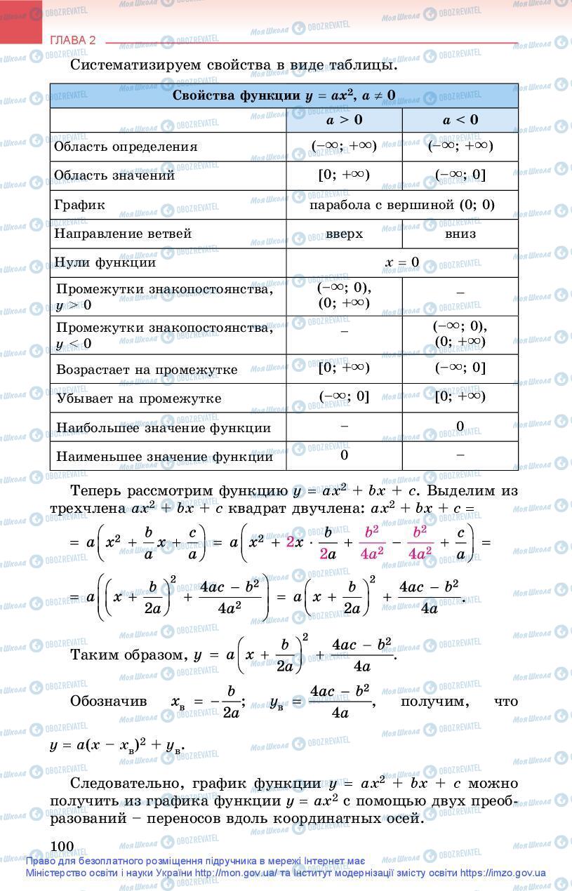 Учебники Алгебра 9 класс страница 100