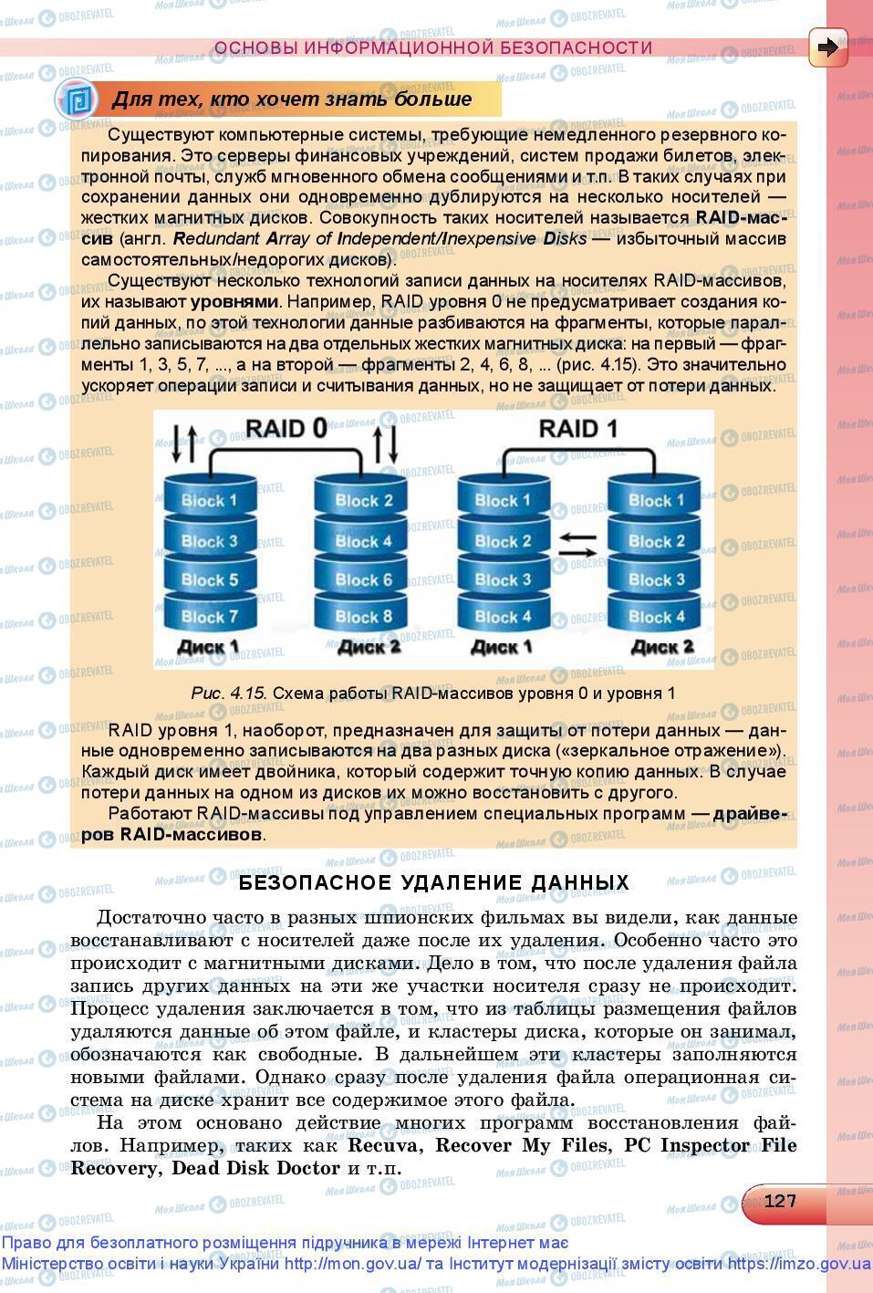 Підручники Інформатика 9 клас сторінка 127