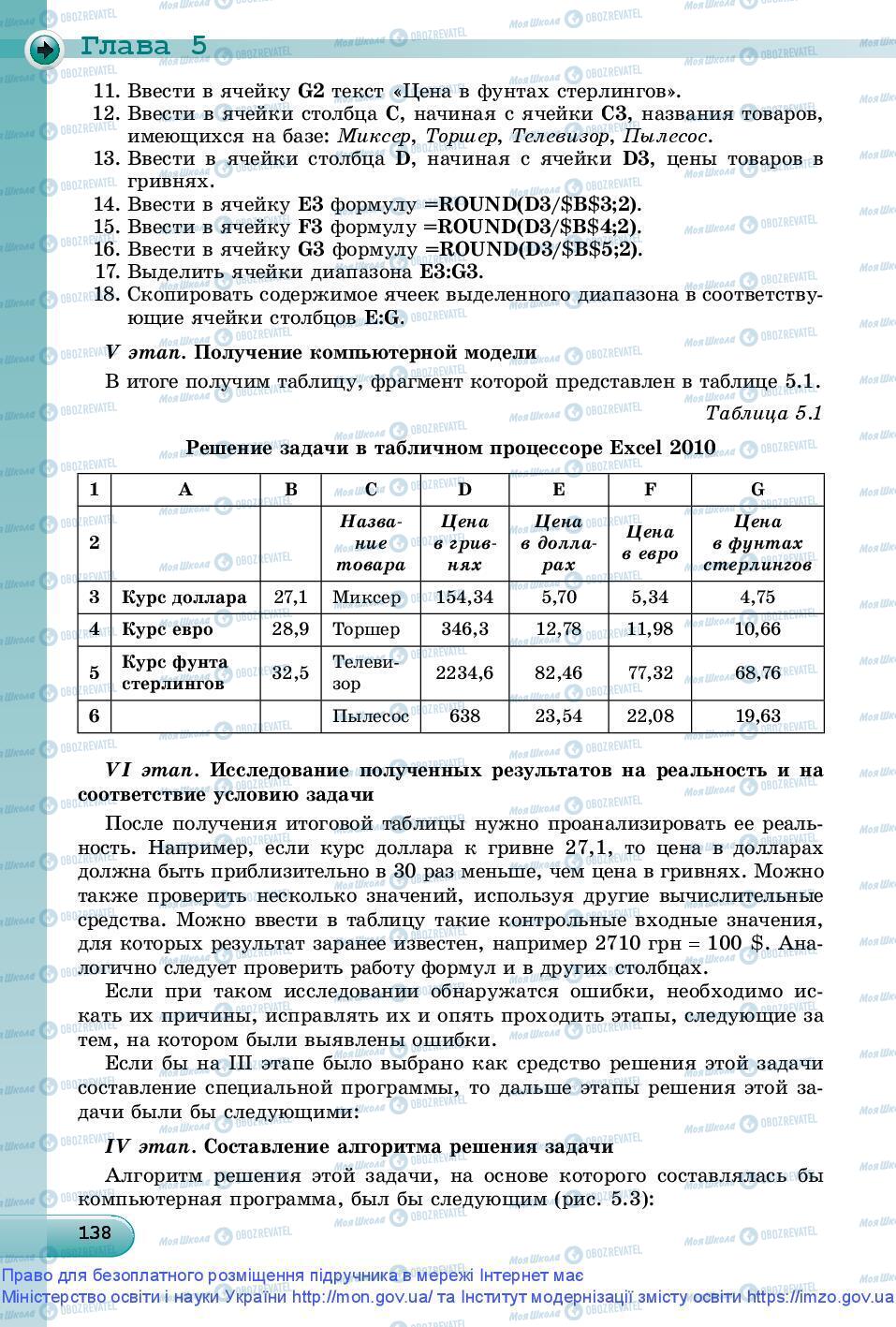 Підручники Інформатика 9 клас сторінка 138