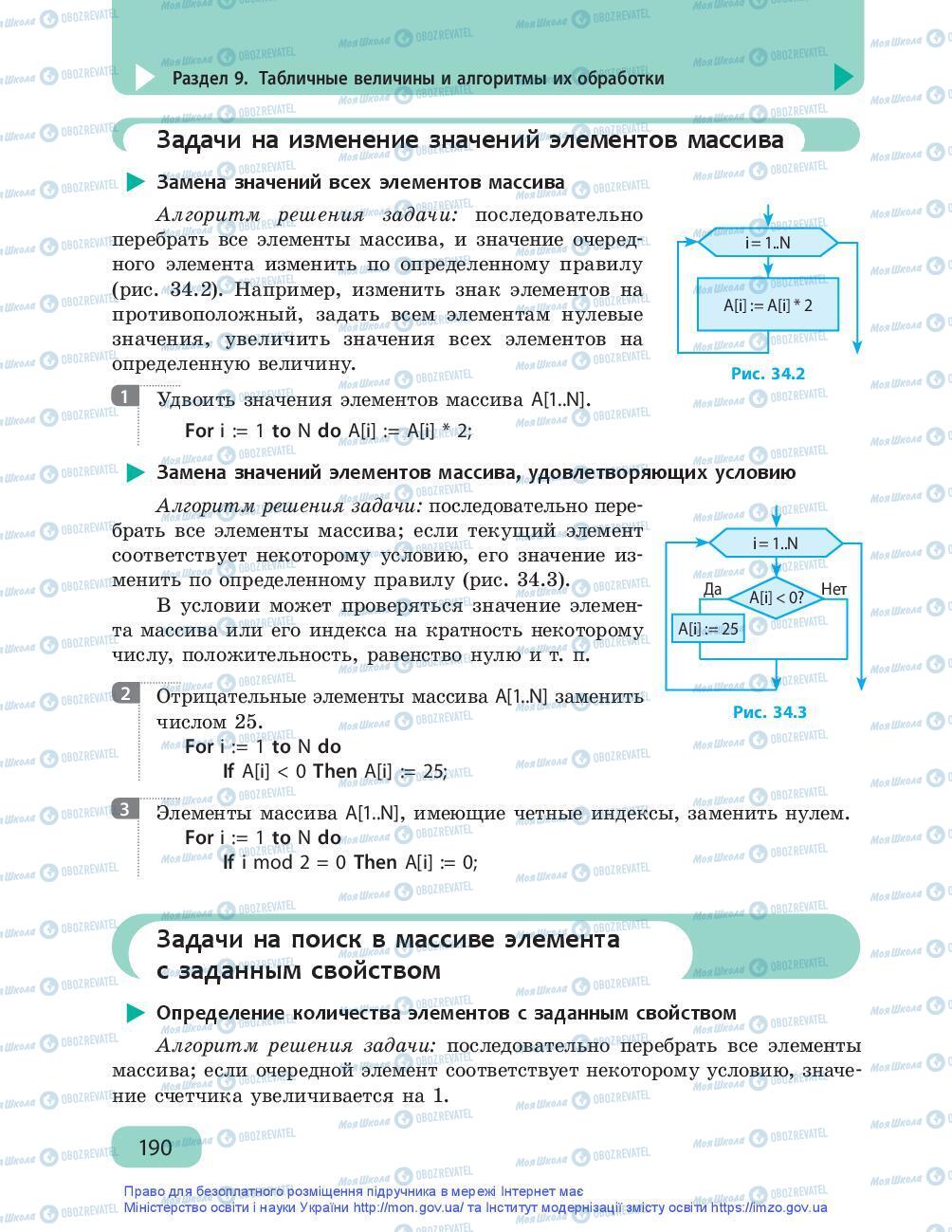 Підручники Інформатика 9 клас сторінка 190