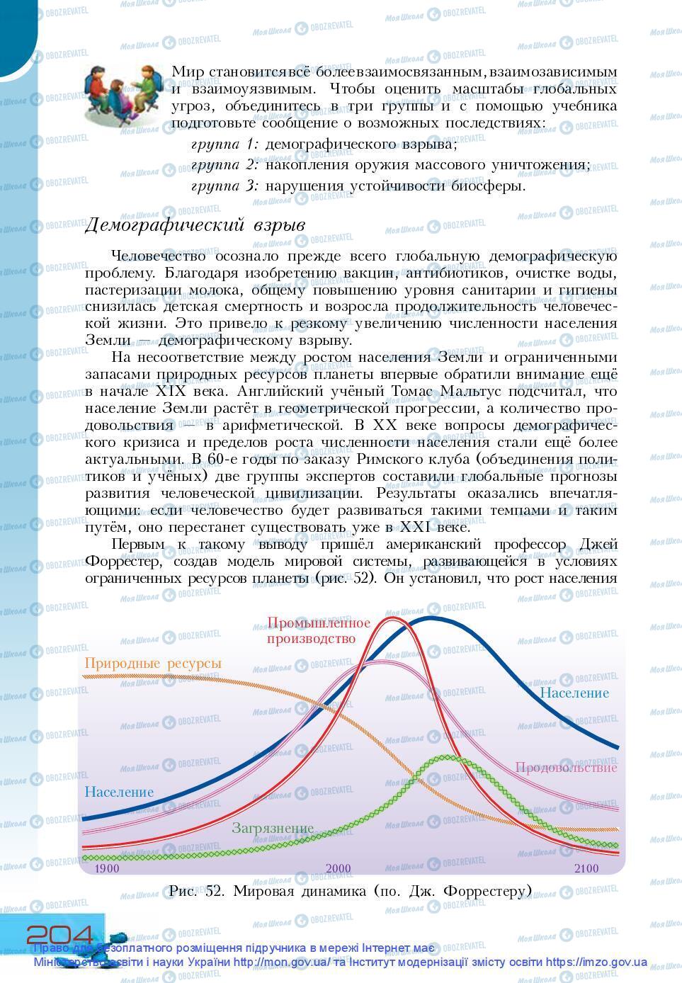 Підручники Основи здоров'я 9 клас сторінка 204