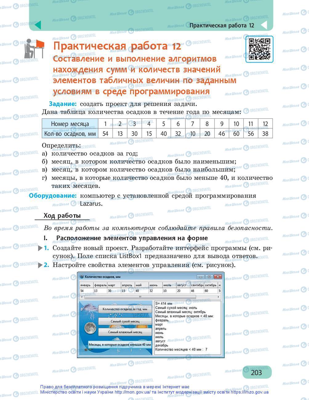 Підручники Інформатика 9 клас сторінка 203