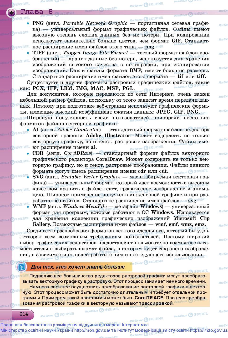 Підручники Інформатика 9 клас сторінка 214