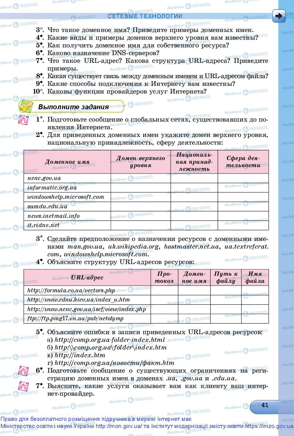 Підручники Інформатика 9 клас сторінка 41