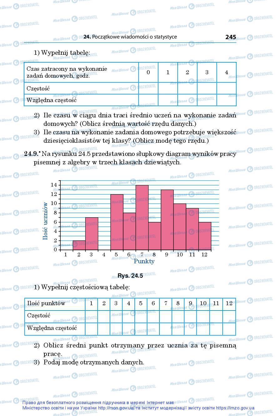 Підручники Алгебра 9 клас сторінка 245