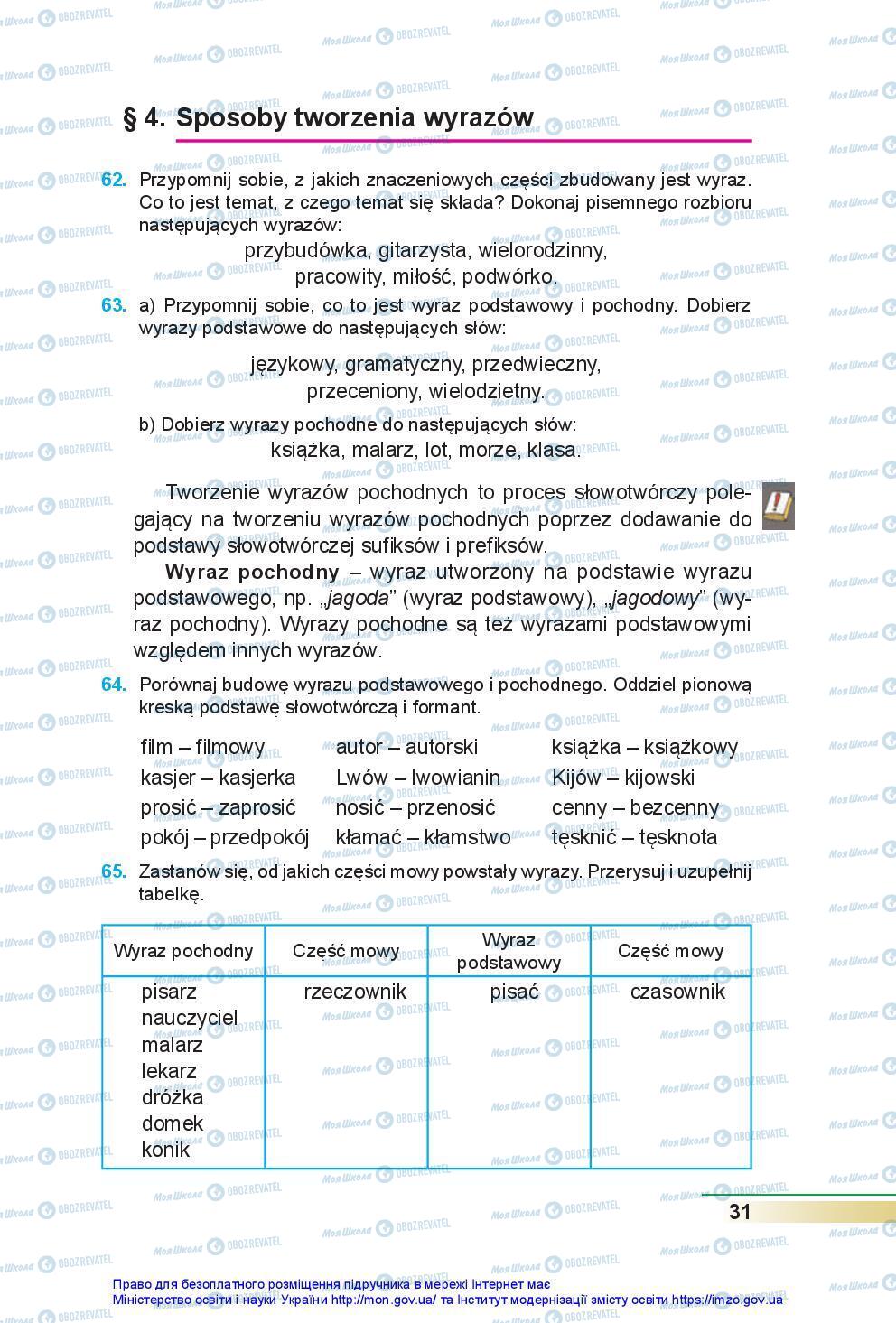 Підручники Польська мова 7 клас сторінка 31