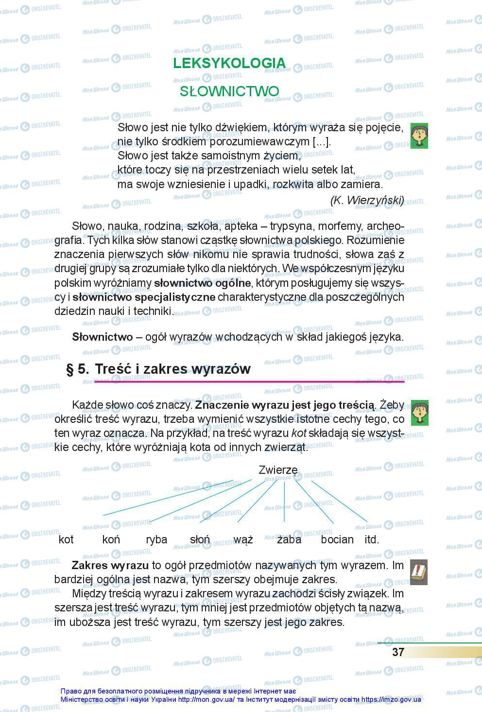 Підручники Польська мова 7 клас сторінка 37