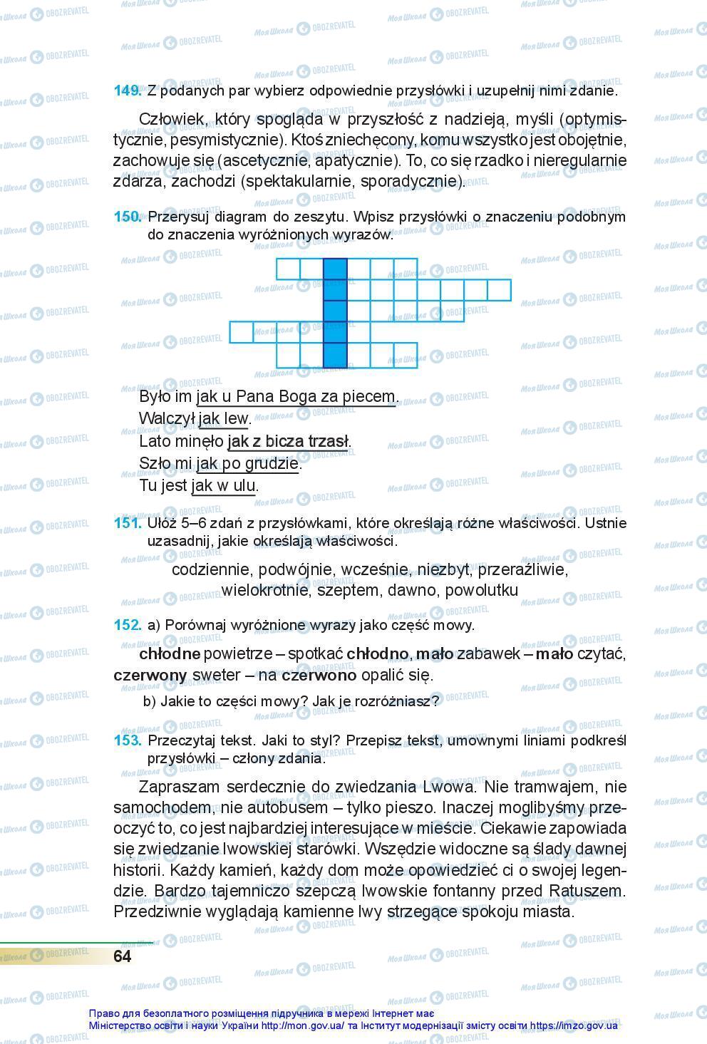 Підручники Польська мова 7 клас сторінка 64