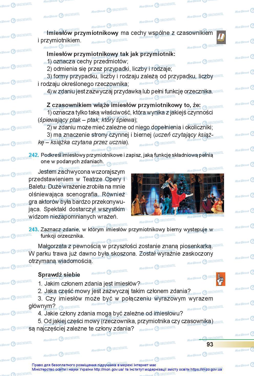 Підручники Польська мова 7 клас сторінка 93