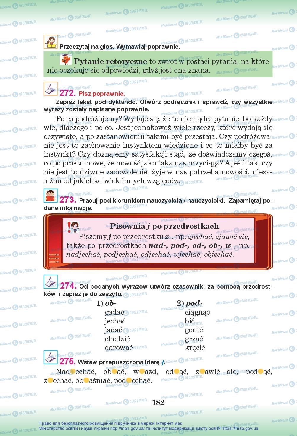 Підручники Польська мова 7 клас сторінка 182