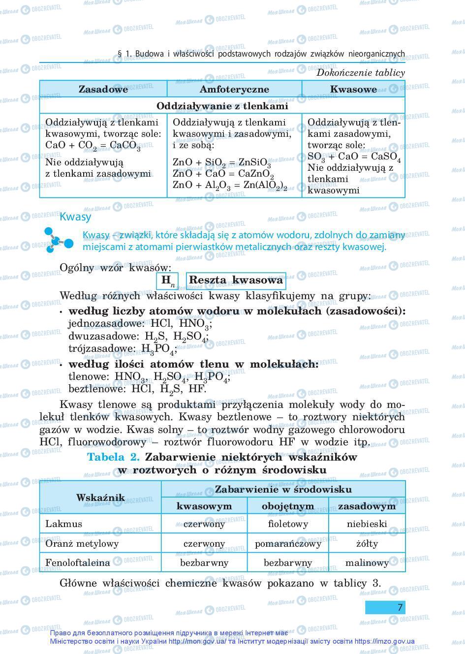 Підручники Хімія 9 клас сторінка 7