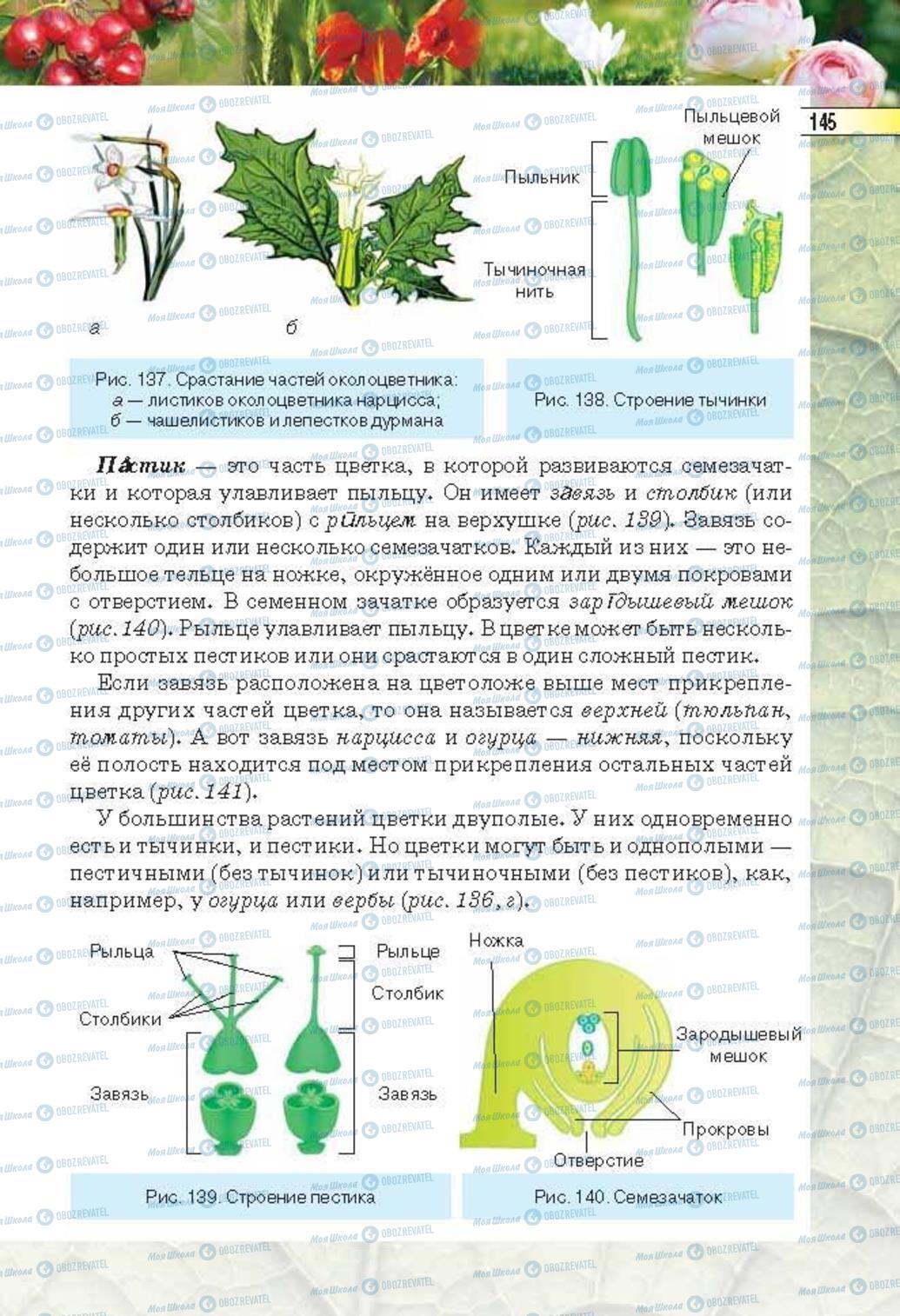 Учебники Биология 6 класс страница 145