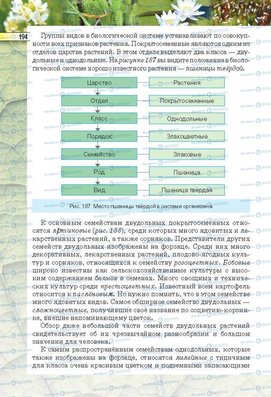 Підручники Біологія 6 клас сторінка 194