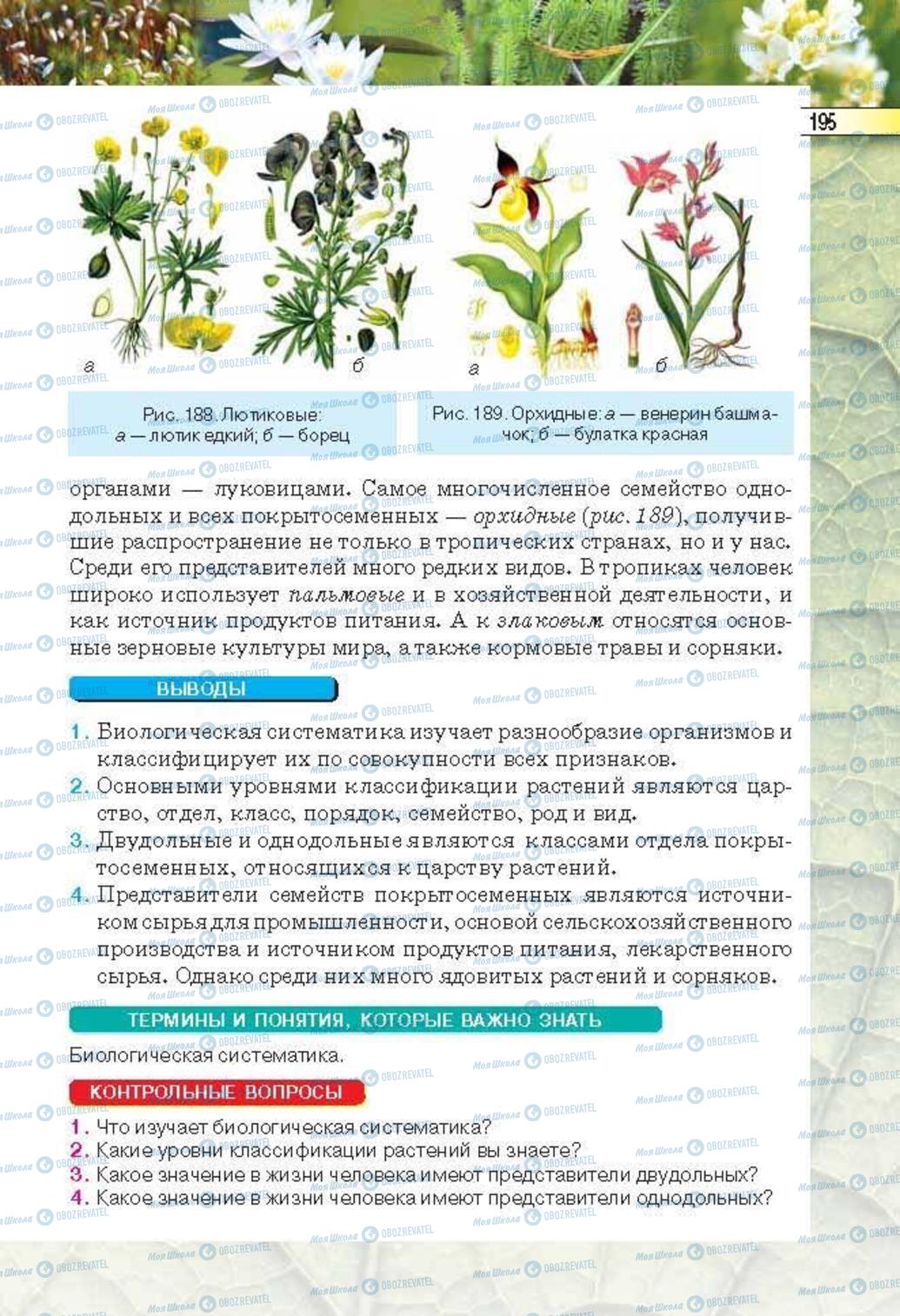 Підручники Біологія 6 клас сторінка 195