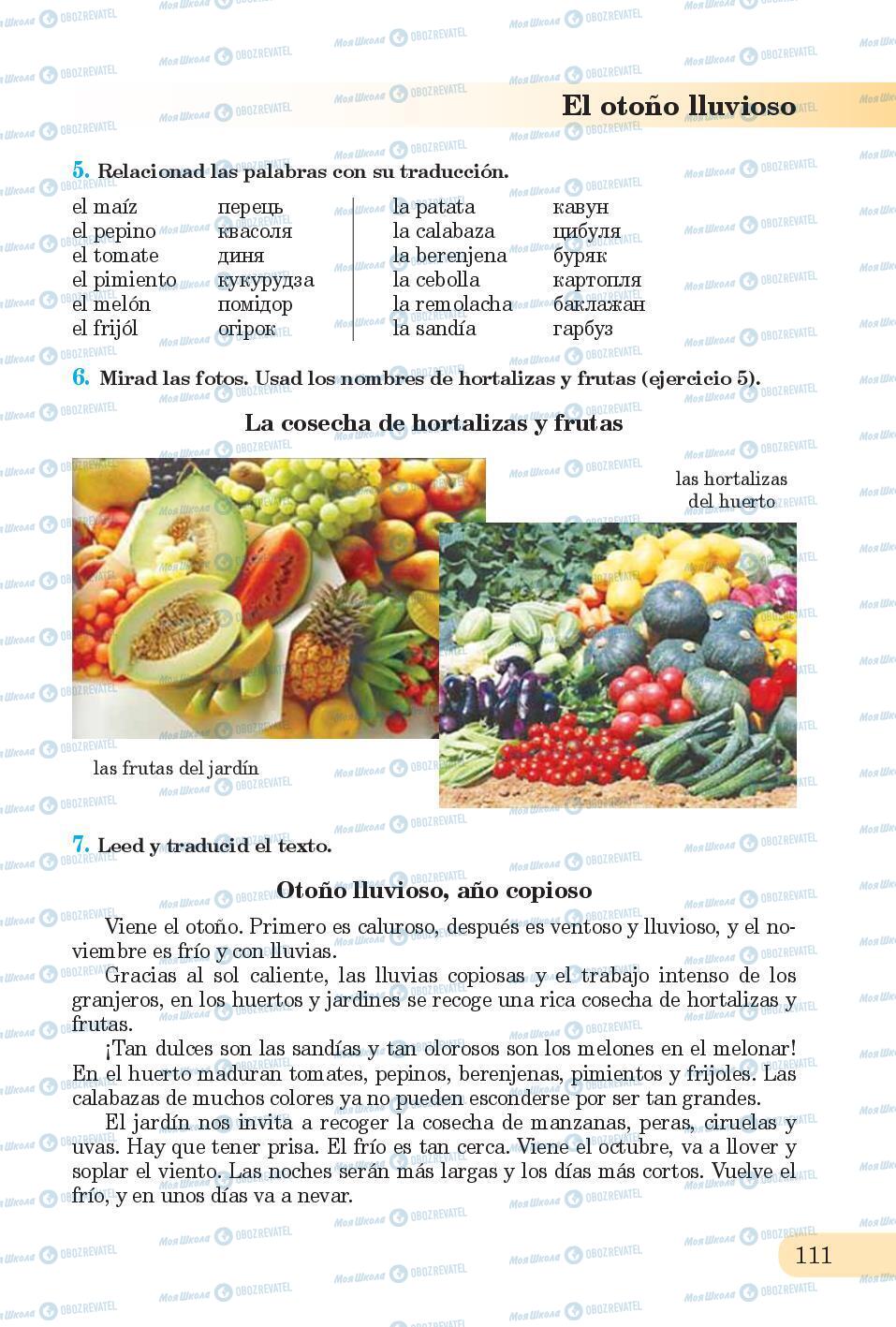 Учебники Испанский язык 6 класс страница 111