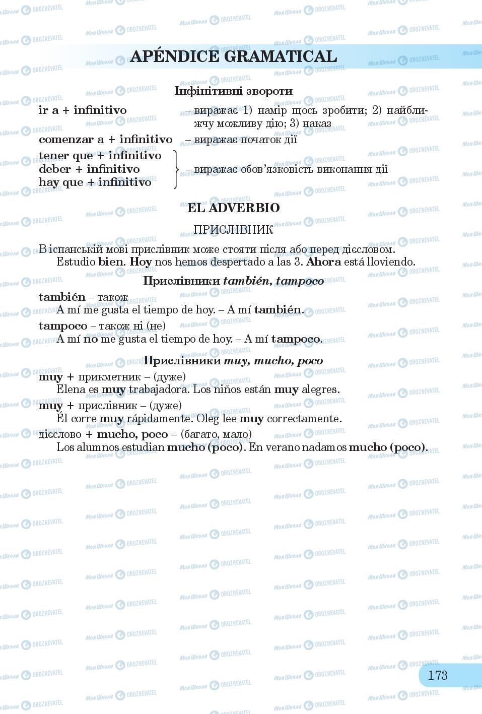Підручники Іспанська мова 6 клас сторінка 173