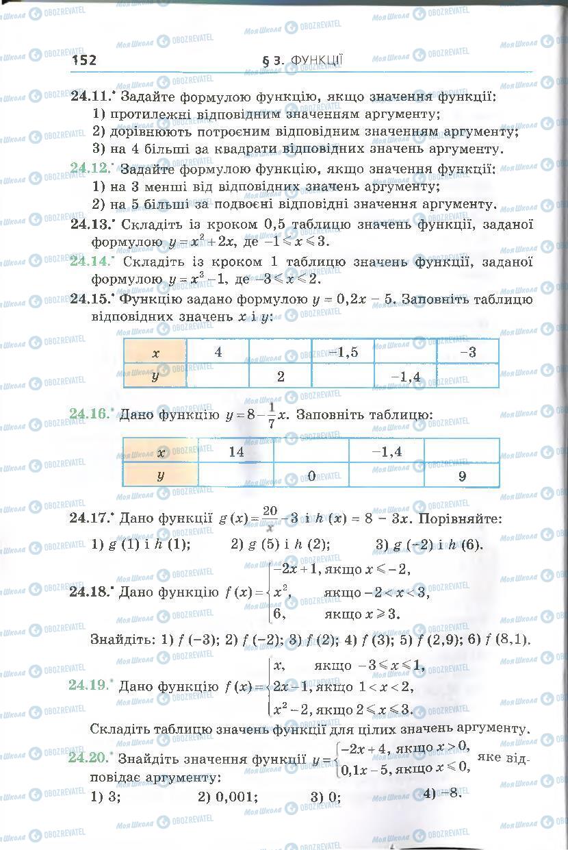 Учебники Алгебра 7 класс страница 152