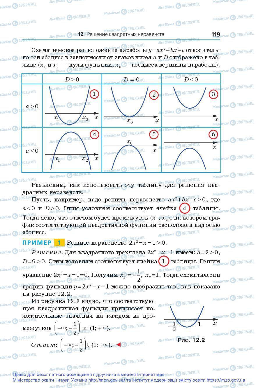 Учебники Алгебра 9 класс страница 119