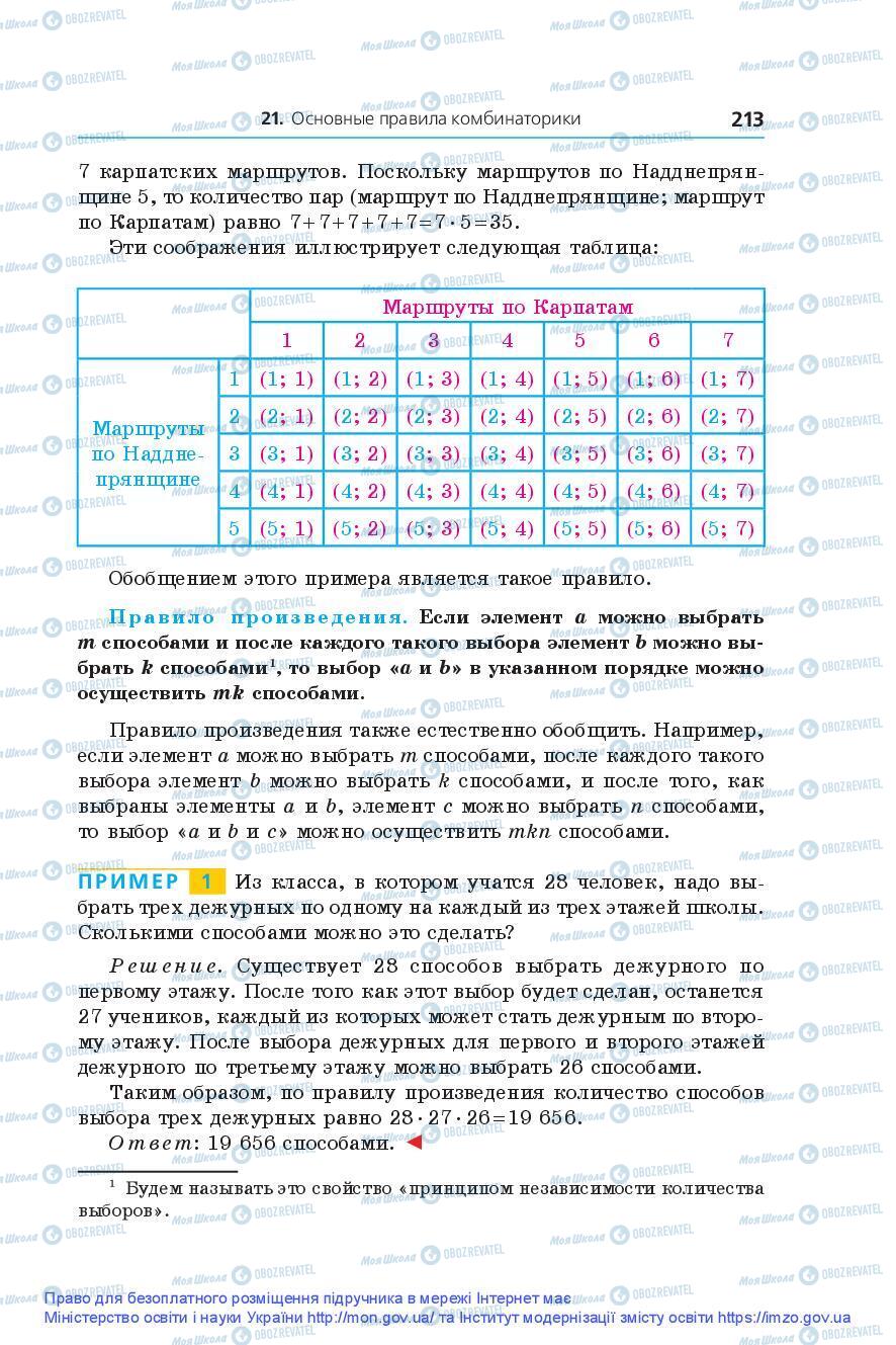 Підручники Алгебра 9 клас сторінка 213