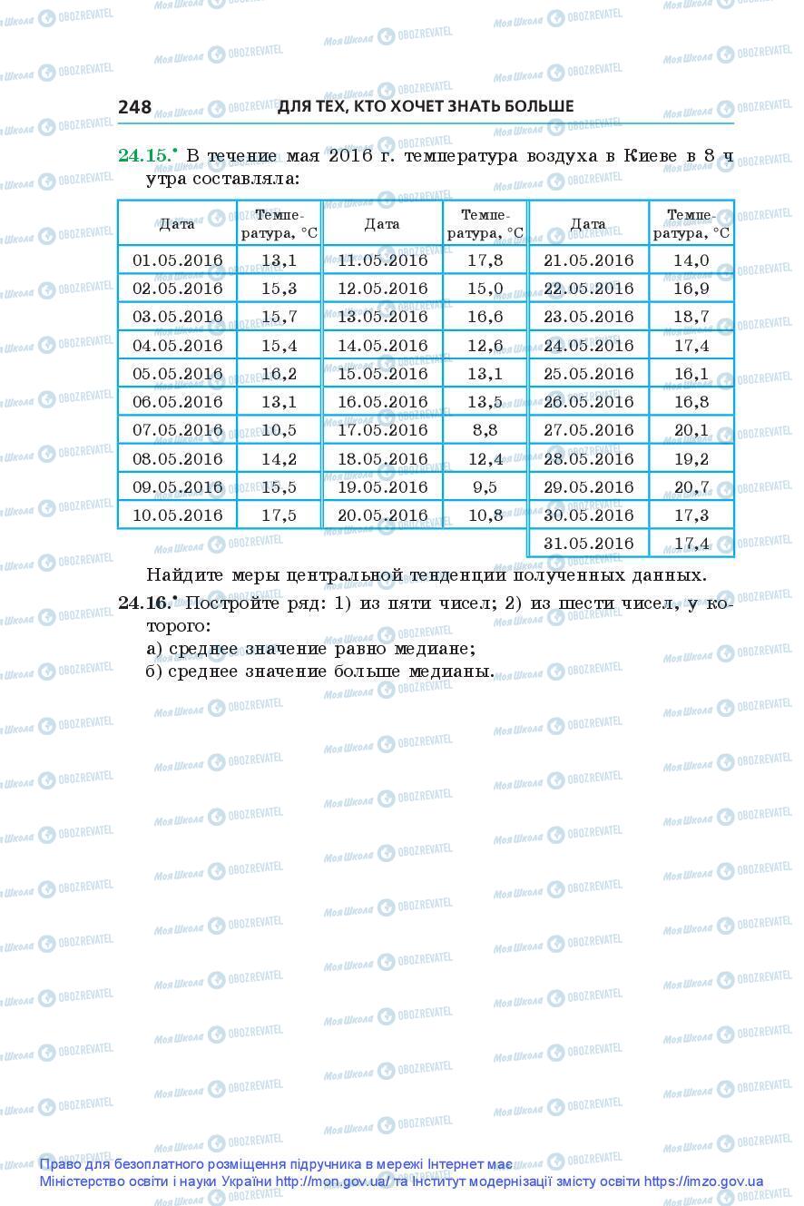 Підручники Алгебра 9 клас сторінка 248