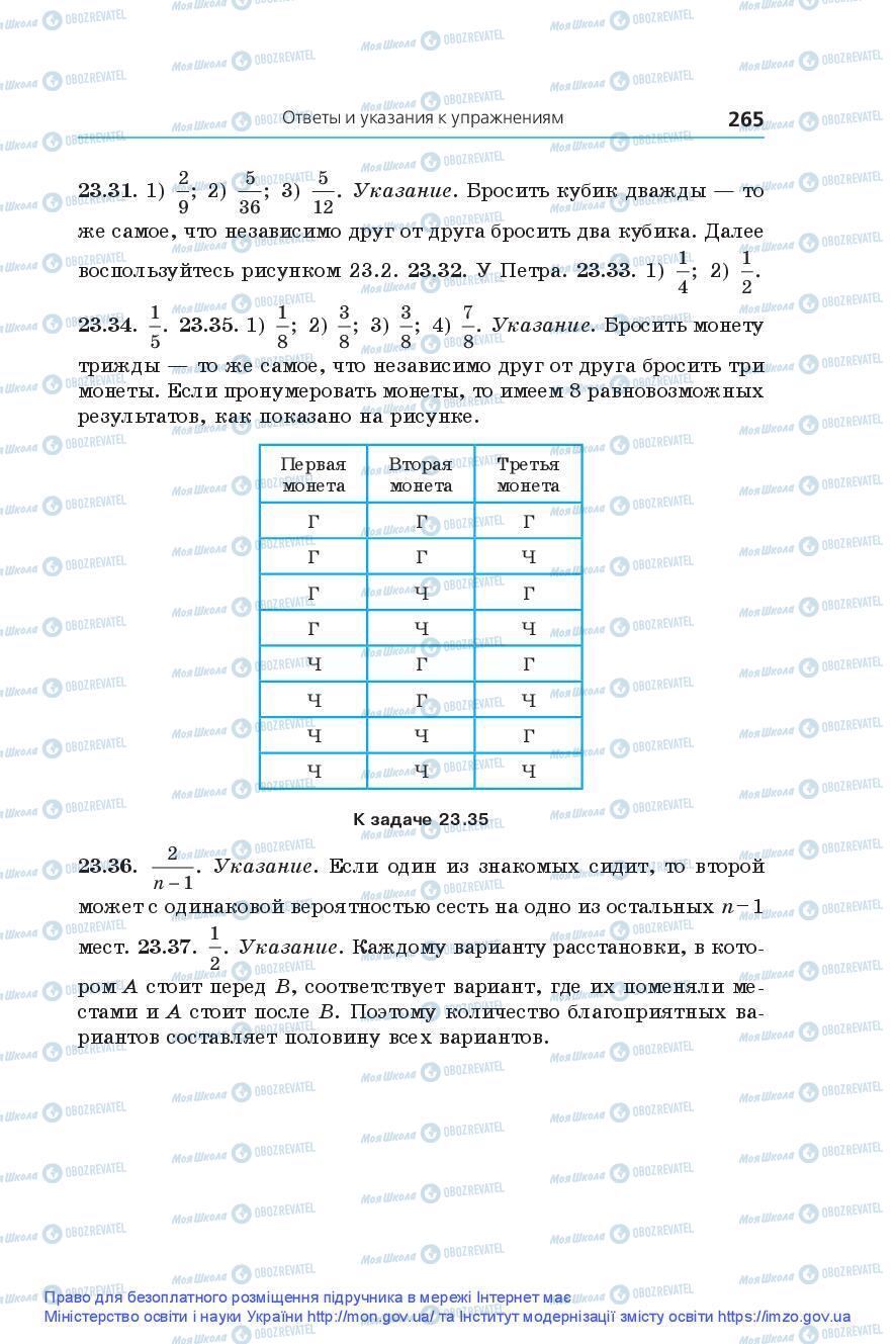 Підручники Алгебра 9 клас сторінка 265