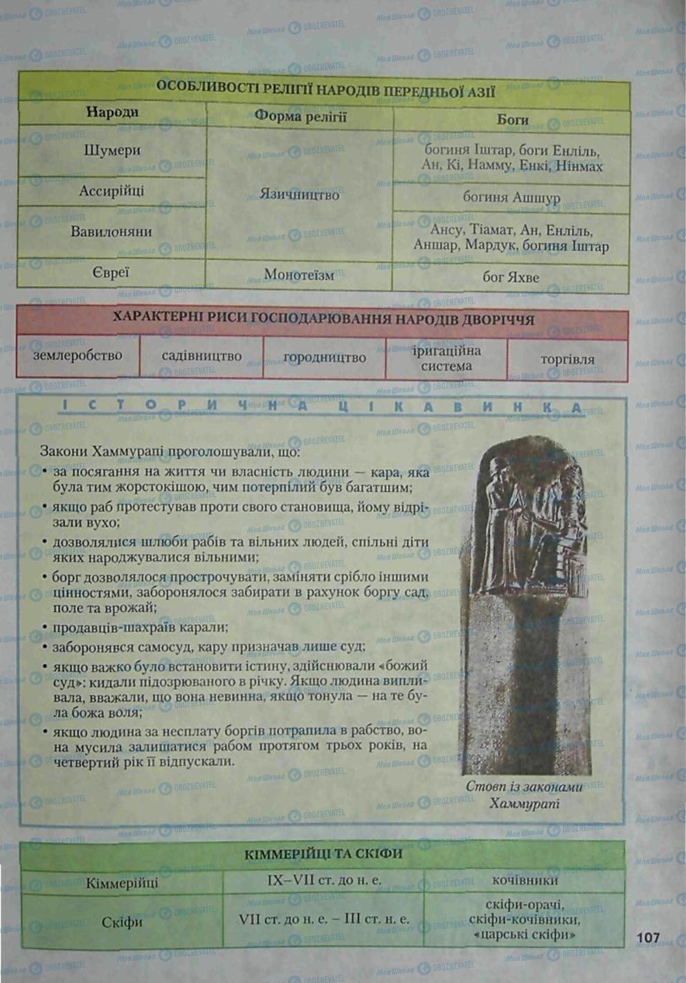 Учебники Всемирная история 6 класс страница 107