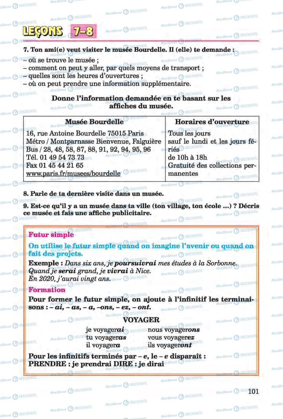 Підручники Французька мова 6 клас сторінка 101