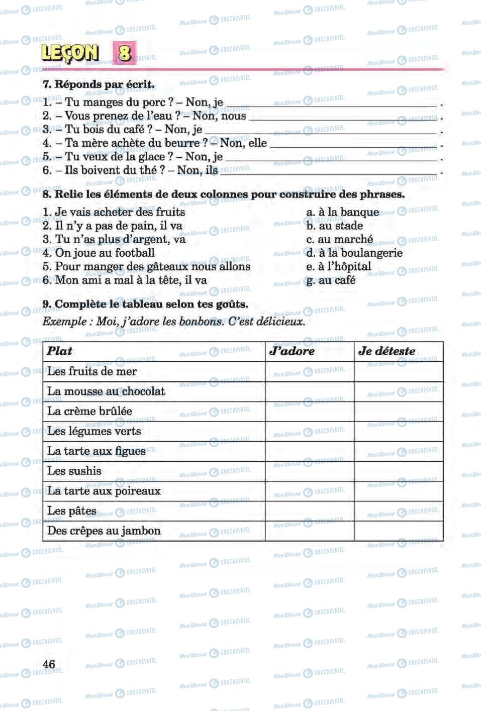 Учебники Французский язык 6 класс страница 46