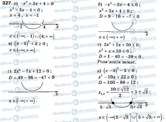 ГДЗ Алгебра 9 клас сторінка 327