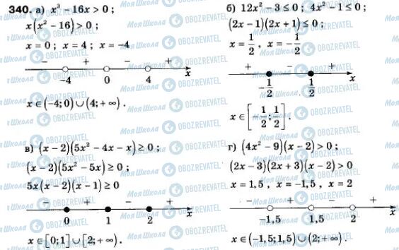 ГДЗ Алгебра 9 клас сторінка 340