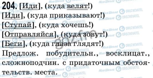 ГДЗ Російська мова 9 клас сторінка 204