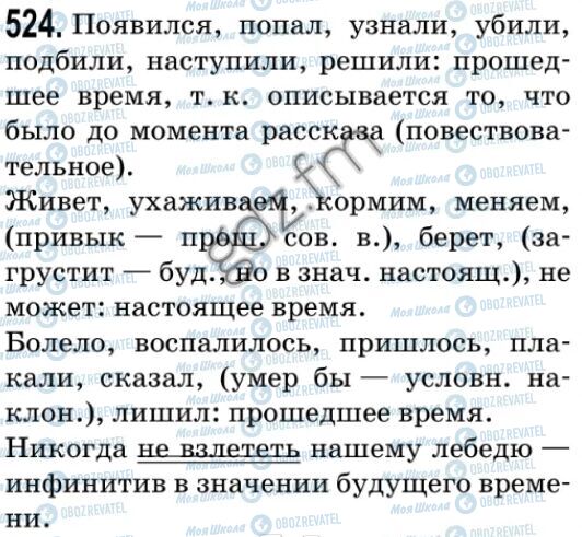 ГДЗ Російська мова 9 клас сторінка 524