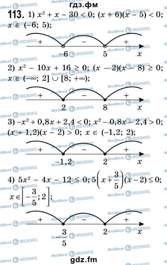 ГДЗ Алгебра 9 класс страница 113