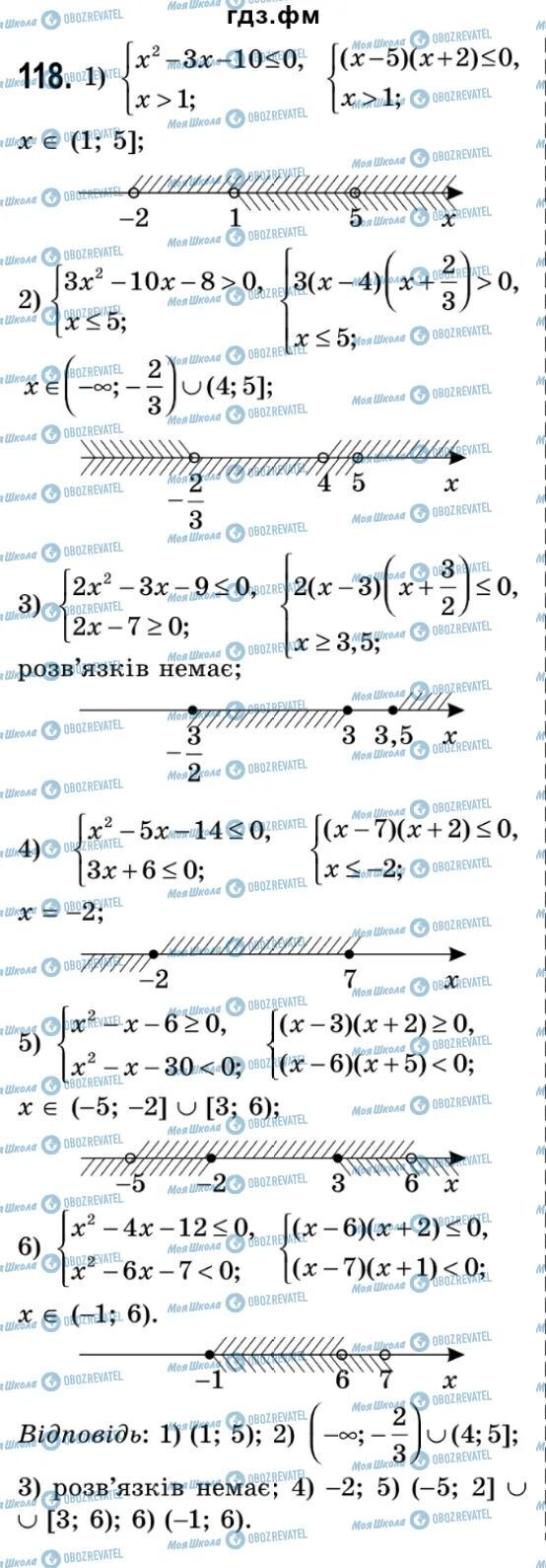 ГДЗ Алгебра 9 класс страница 118