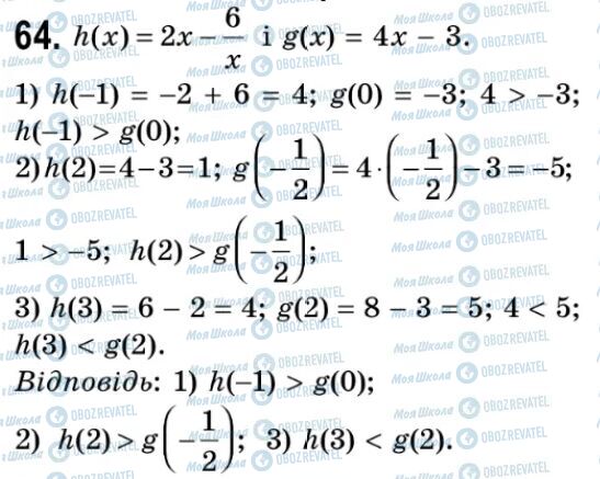 ГДЗ Алгебра 9 клас сторінка 64