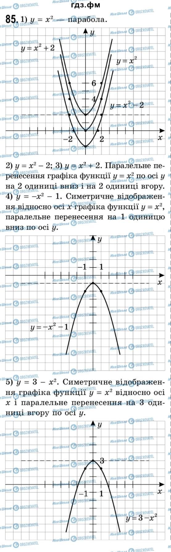 ГДЗ Алгебра 9 класс страница 85
