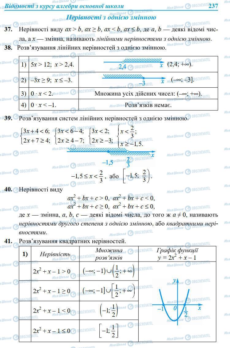 Підручники Алгебра 9 клас сторінка 237